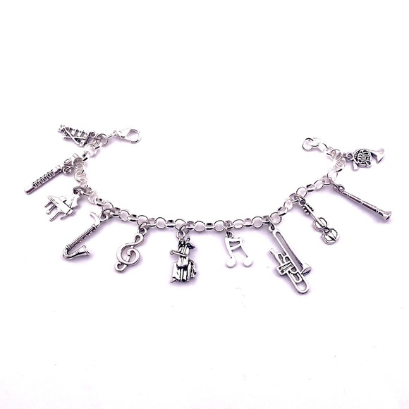Orchestra Charm Bracelet Classical Musical Instruments - Picture 2 of 9